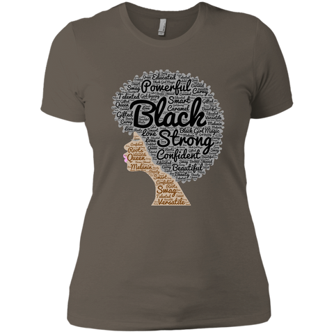 Afro Word Art Natural Hair T-Shirt for Black Women NL3900 Next Level Ladies' Boyfriend T-Shirt