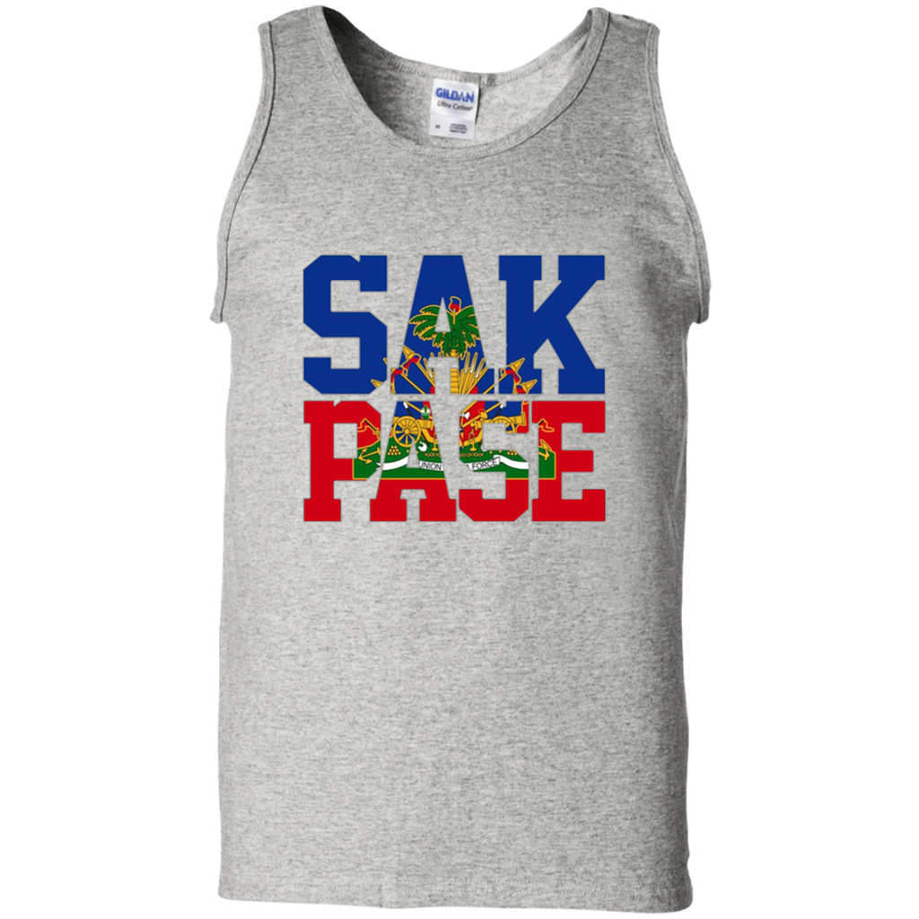 Sak Pase - Haitian pride for haitian flag day G220 Gildan 100% Cotton Tank Top