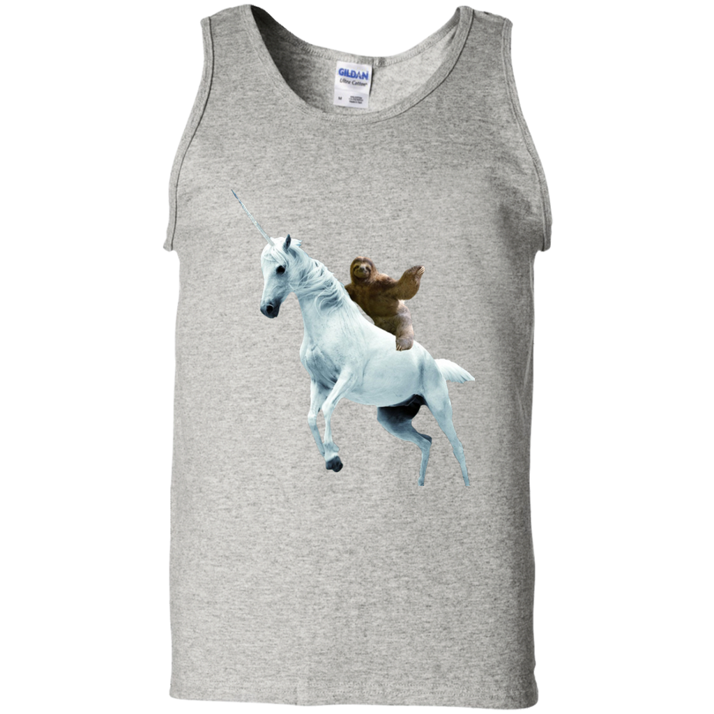 Unicorn Sloth T Shirt Design- Funny Animal T Shirt G220 Gildan 100% Cotton Tank Top