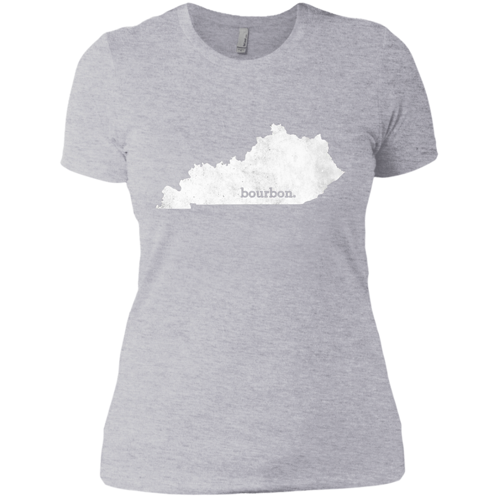 Kentucky State Outline Bourbon Whiskey Next Level Ladies' Boyfriend Tee