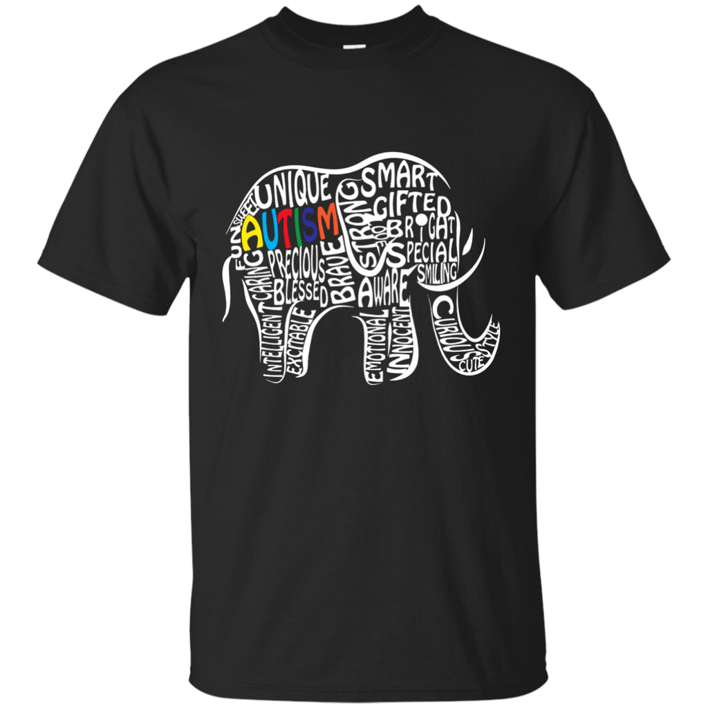 Autism Awareness Elephant T Shirt (color) G200 Gildan Ultra Cotton T-Shirt