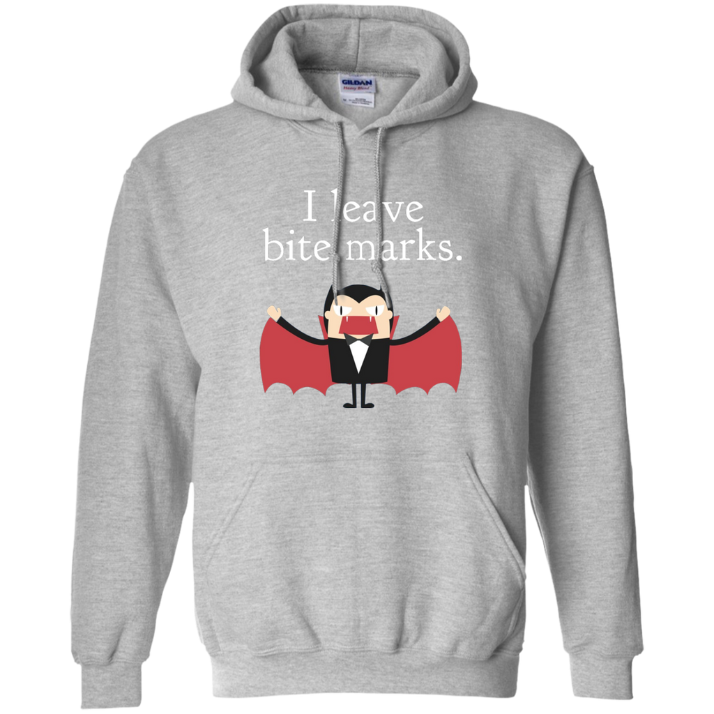 I Leave Bite Marks Funny Cute Vampire Scary Teeth Tee Shirt Pullover Hoodie 8 oz