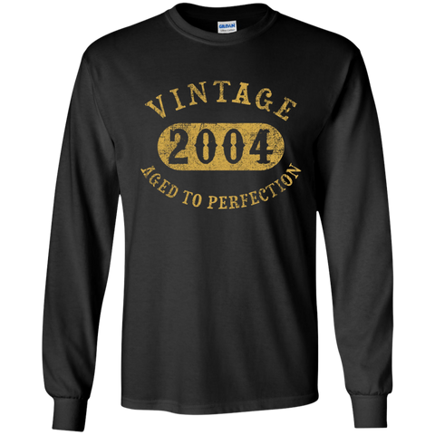 13 years old 13th Birthday B-day Gift Vintage 2004 T-Shirt G240 Gildan LS Ultra Cotton T-Shirt