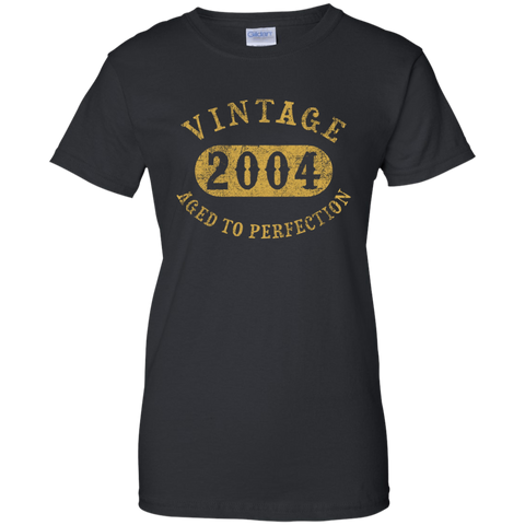 13 years old 13th Birthday B-day Gift Vintage 2004 T-Shirt G200L Gildan Ladies' 100% Cotton T-Shirt