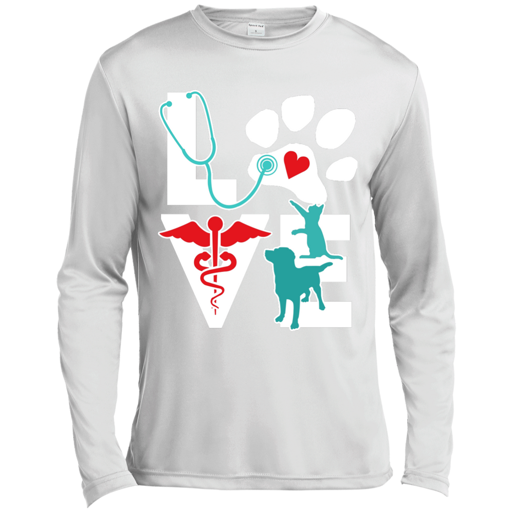 Veterinarian Love Cat and Dog Veterinary Long Sleeve Moisture Absorbing Shirt