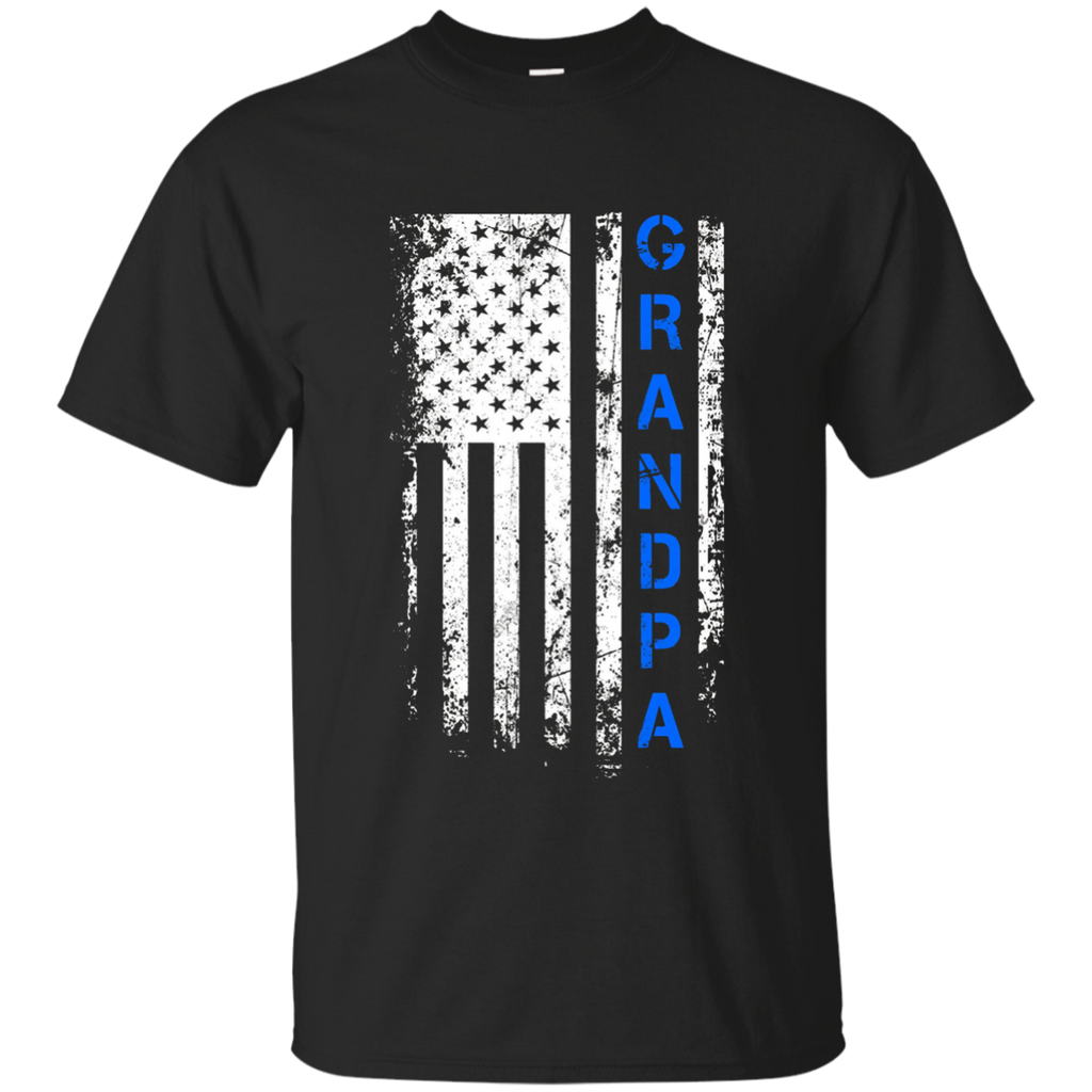 Father's Day Gift American Blue Grandpa flag t-shirt G200 Gildan Ultra Cotton T-Shirt