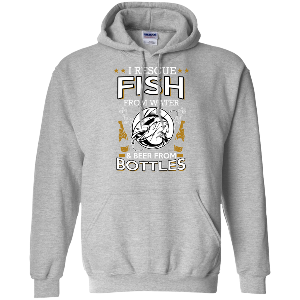 fish from water and beer from bottles  funny T-Shirt