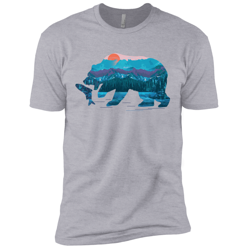 fishing bear down the mountain lake T-Shirt