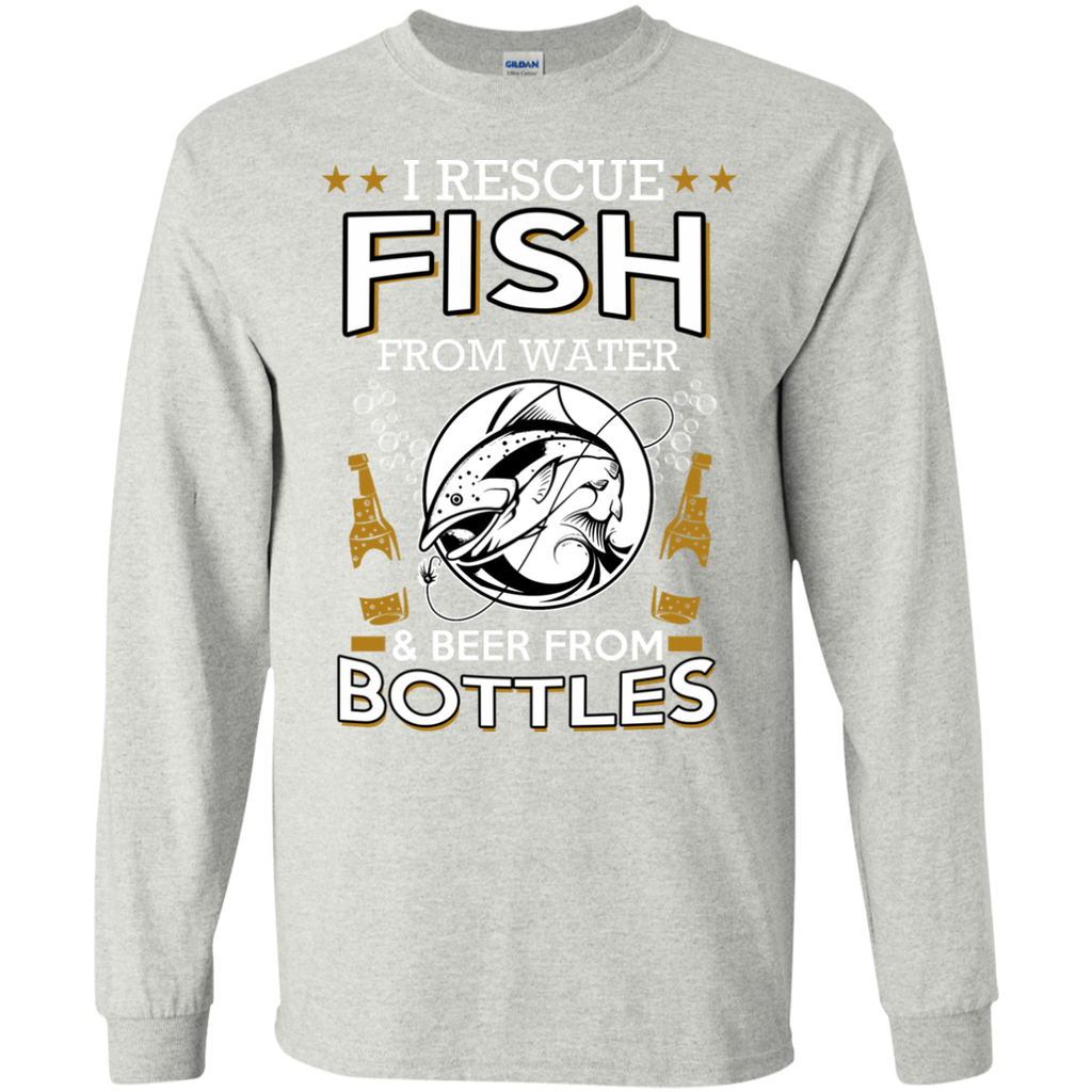 fish from water and beer from bottles  funny T-Shirt