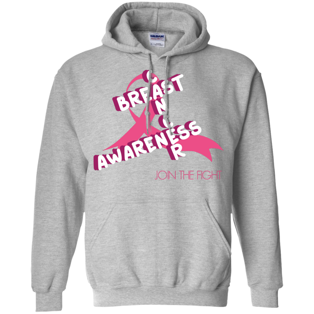Breast Cancer Awareness Join The Fight Pullover Hoodie 8 oz