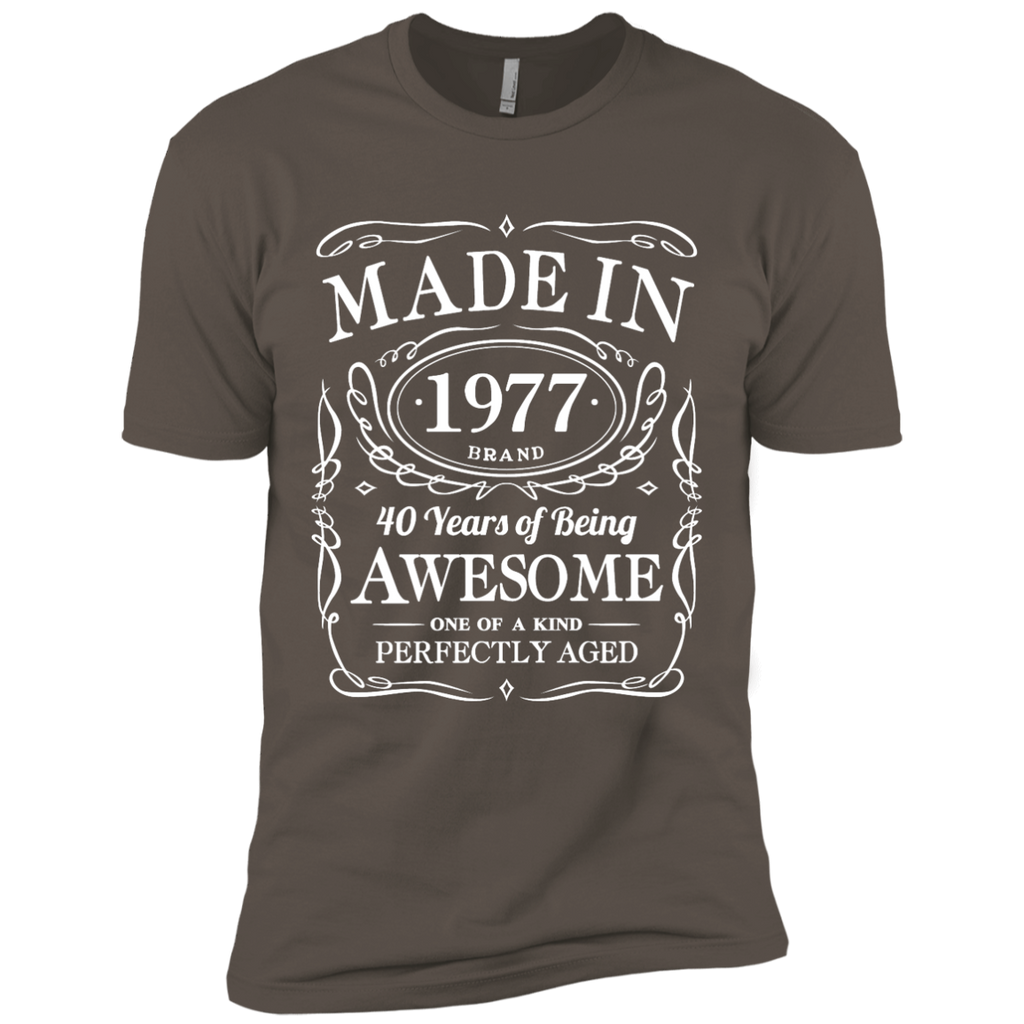 40th Birthday Gift Made In 1977 Awesome Next Level Premium Short Sleeve Tee