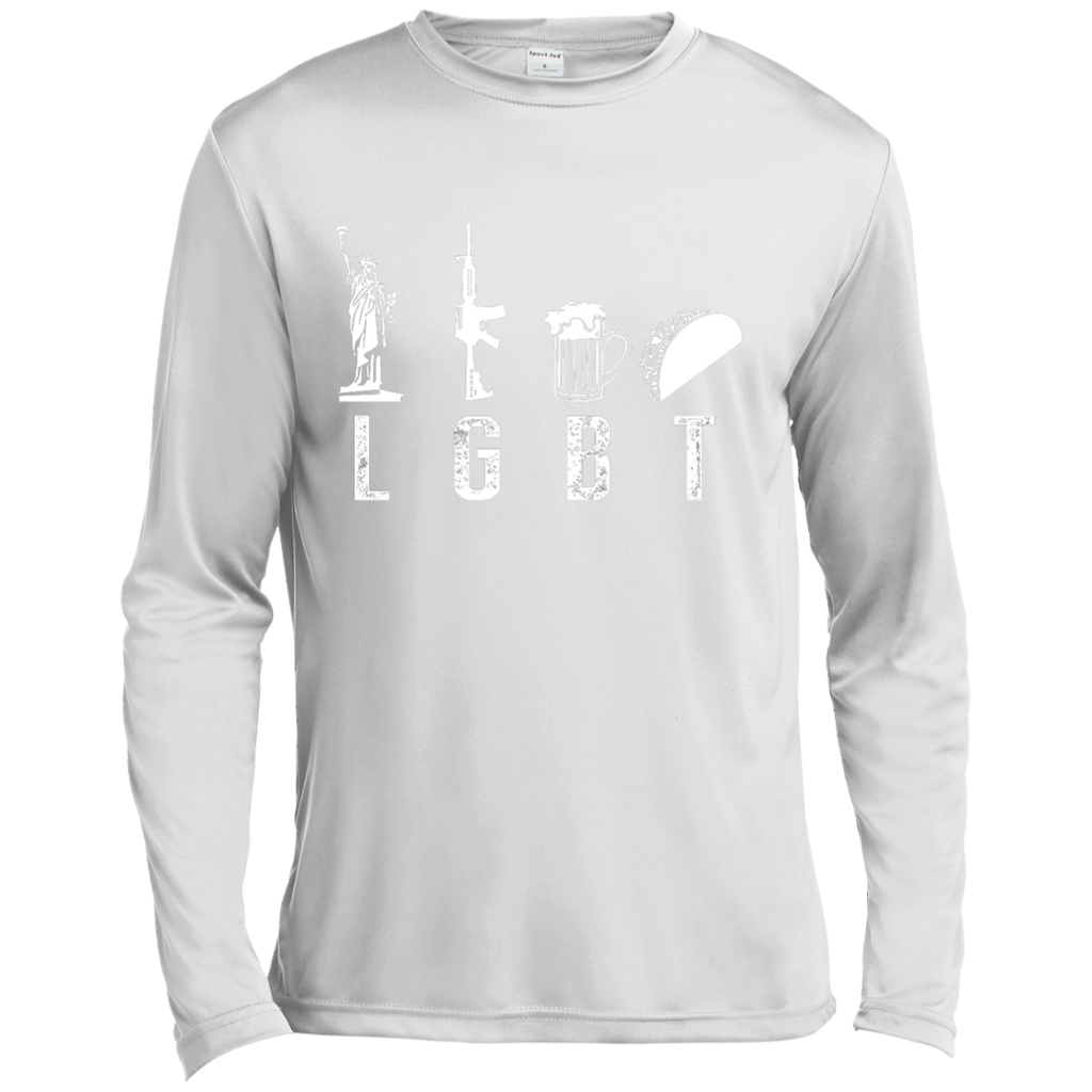 Liberty Gun Beer Funny T-shirt America - LGBT Long Sleeve Moisture Absorbing Shirt