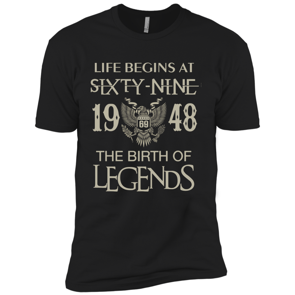Life begins at Sixty-nine - 1948 - the birth of legends t-shirt NL3600 Next Level Premium Short Sleeve T-Shirt