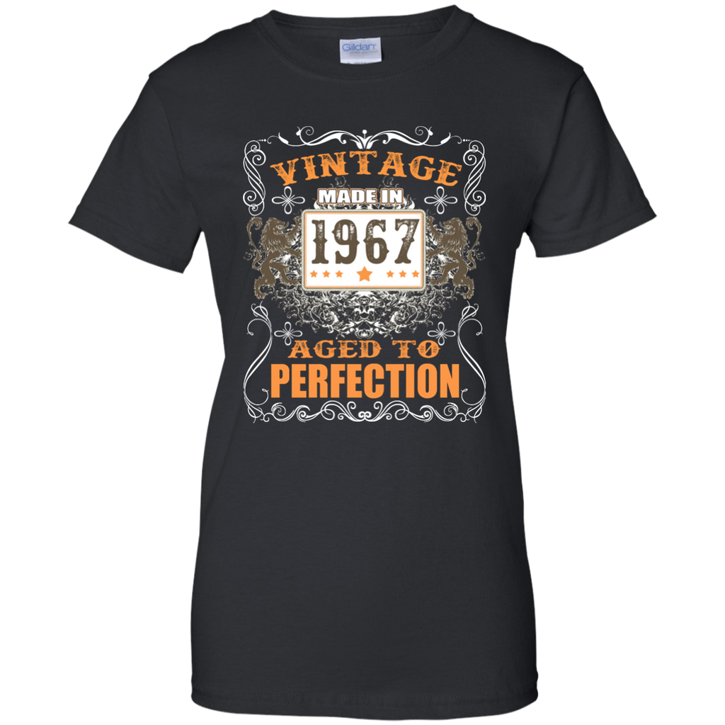 VINTAGE BORN IN 1967 T SHIRT 50 YEARS OLD BIRTHDAY G200L Gildan Ladies' 100% Cotton T-Shirt