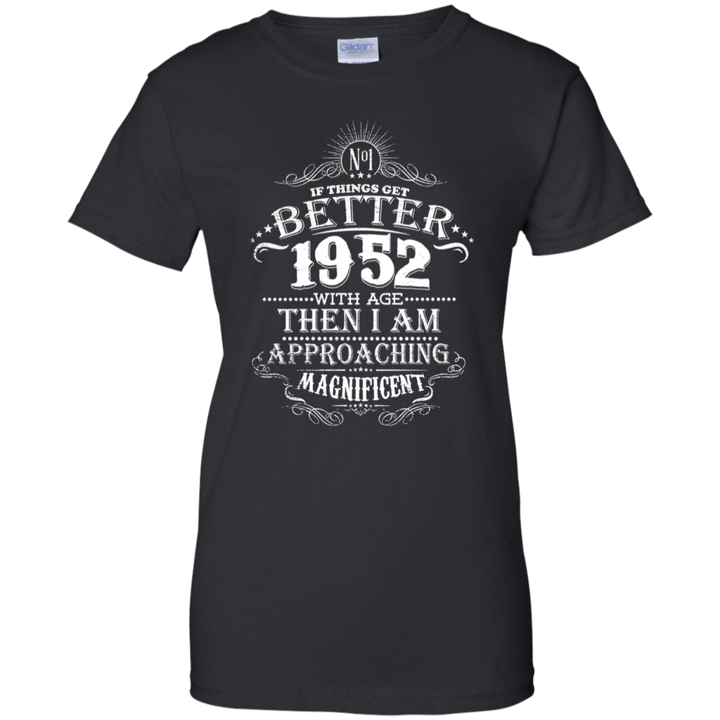 Vintage 1952 Birthday T-Shirt 65 Years Old Birthday Gift G200L Gildan Ladies' 100% Cotton T-Shirt
