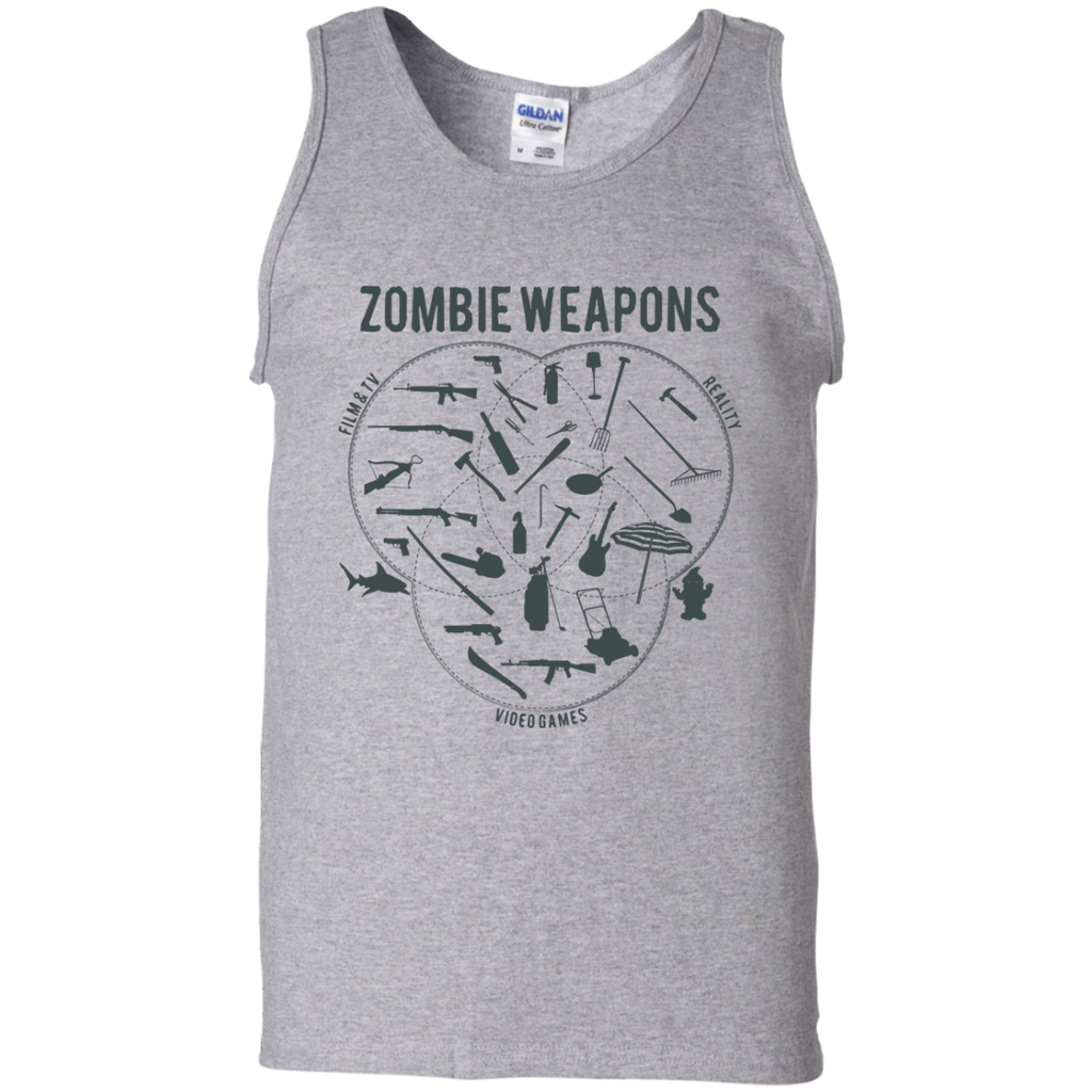 Zombie weapons T-Shirt 100% Cotton Tank Top