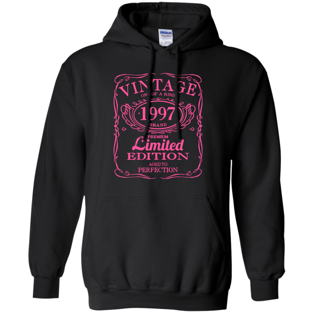 20th Birthday Gift Vintage 1997 Limited Edition T-Shirt Pink G185 Gildan Pullover Hoodie 8 oz.