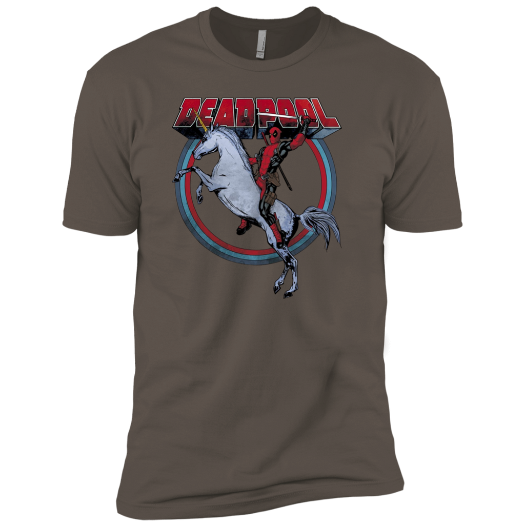 Deadpool Rides Unicorn Graphic Next Level Premium Short Sleeve Tee