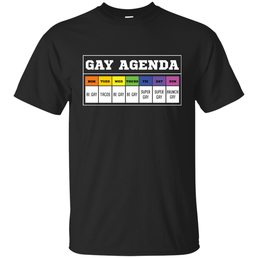 Gay Agenda Funny T Shirt G200 Gildan Ultra Cotton T-Shirt