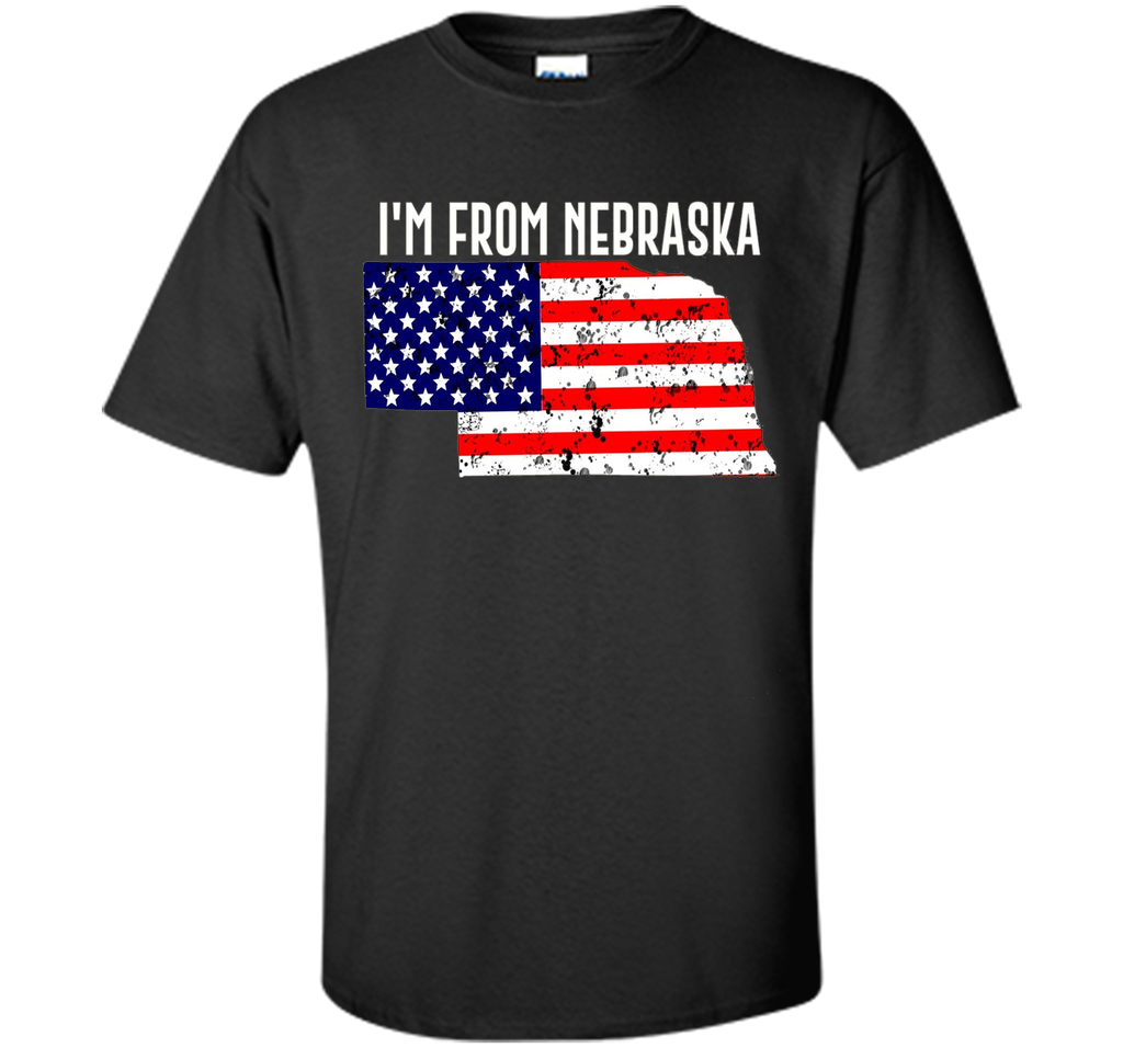 Proud of Nebraska -US flag Independence day Tshirt