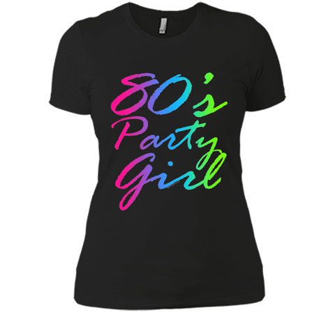 80s Party Girl Neon Retro Halloween Costume 1980s T-Shirt