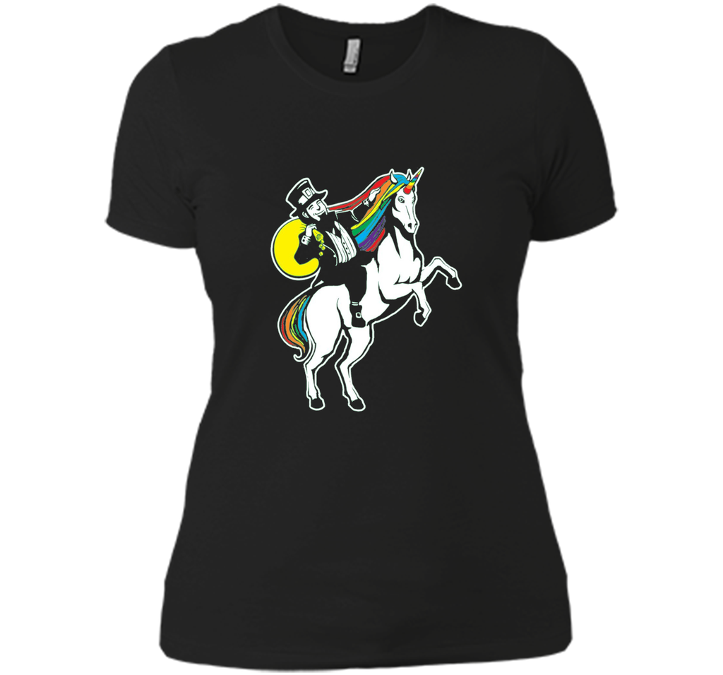St Patrick's Day Lepricorn Leprechaun Riding Unicorn T-Shirt