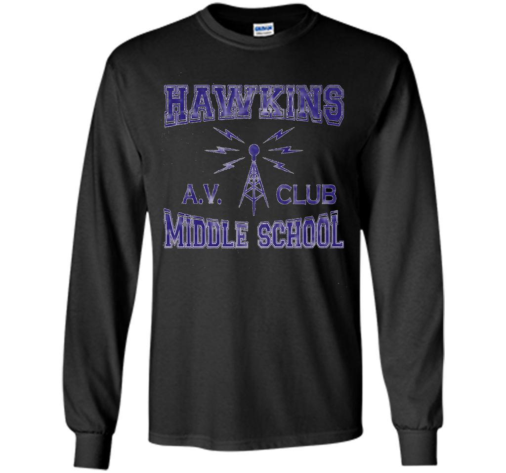 Hawkins Middle School AV Club Distressed T-Shirt