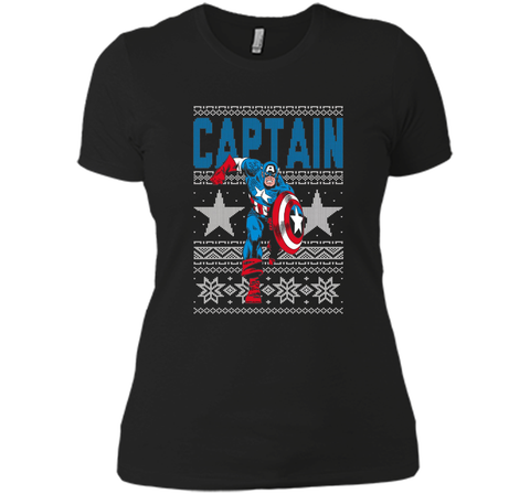 Captain America Star Ugly Christmas Sweater Graphic T-Shirt