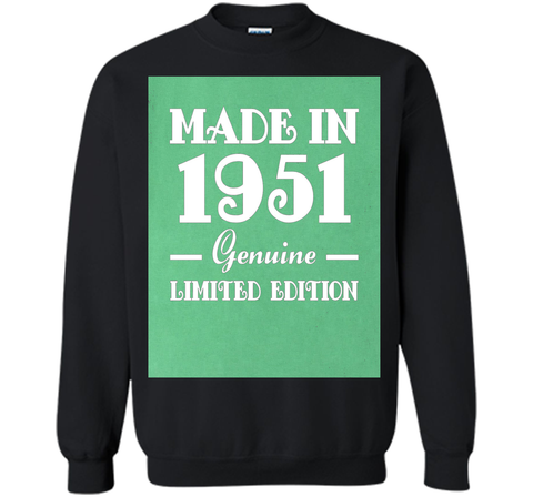 65th Birthday Gift T-Shirt Made In 1951 Genuine (Fitted)