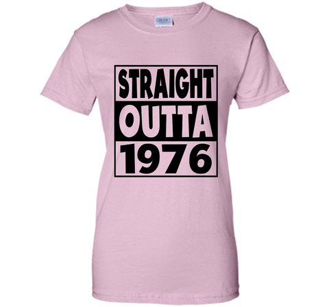 41st Birthday Gift T-Shirt Straight Outta 1976 White