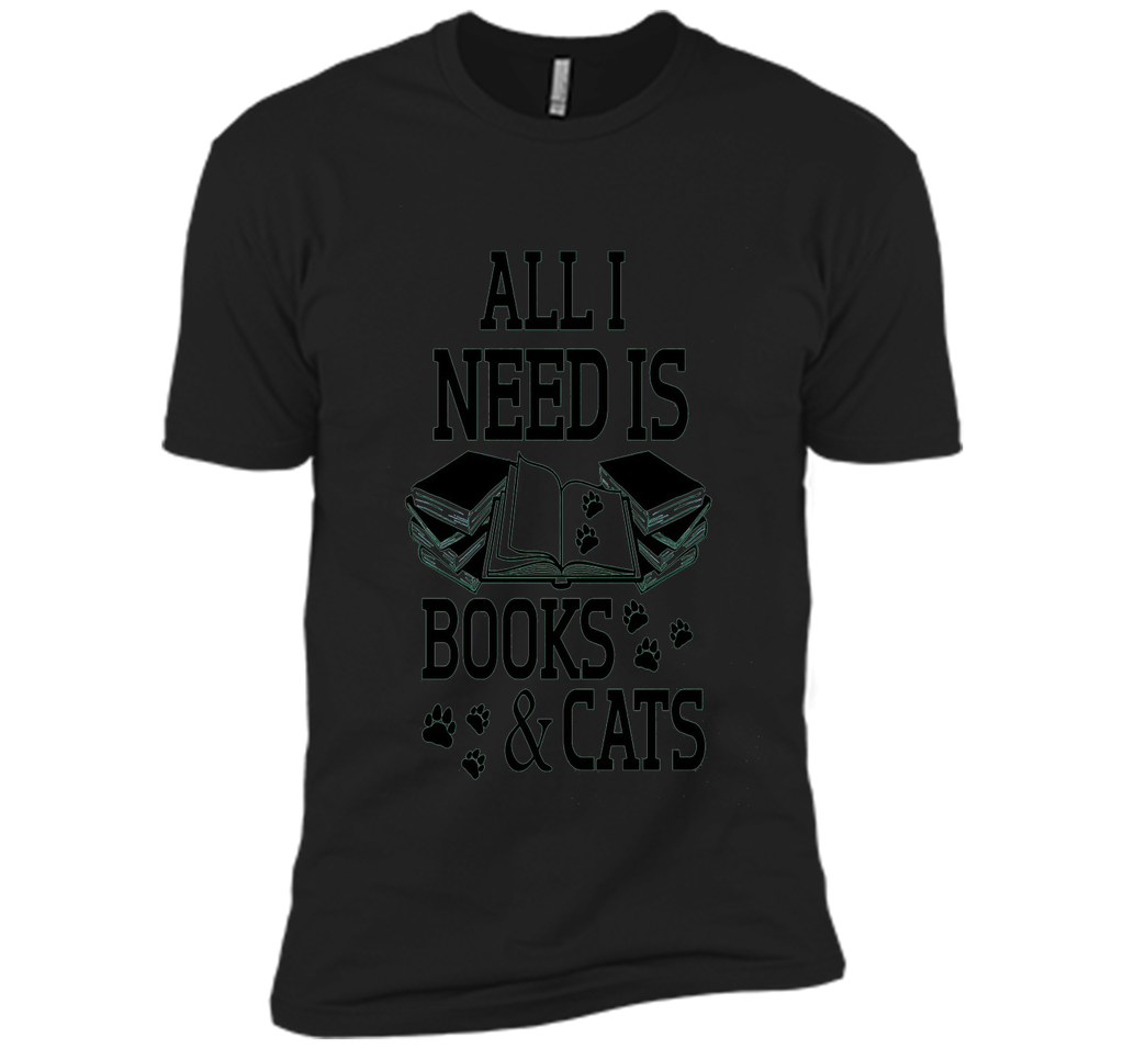 I Need Is Books And Cat T-Shirt, Funny Cat Day Gift For Nerd