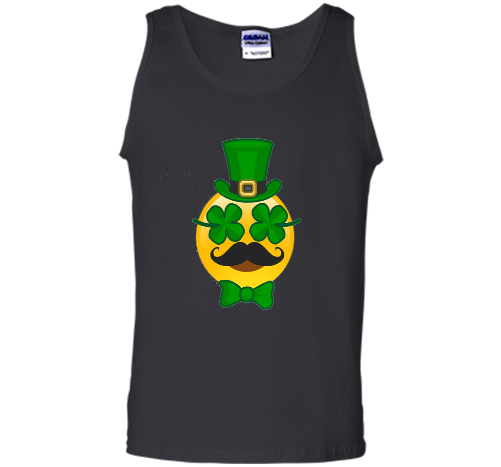 St Patricks Day Emoji T-Shirt Funny Mustache Men Girls Boys