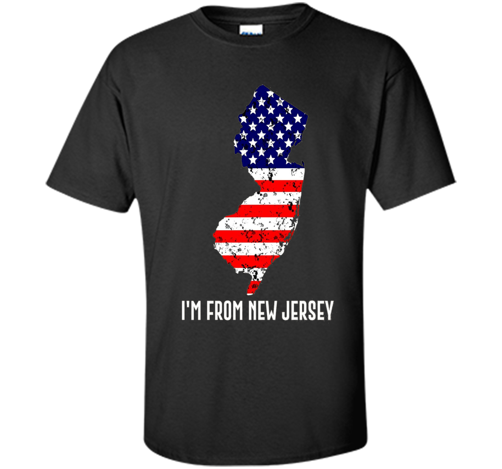 Proud of New Jersey USA flag Independence day Tee