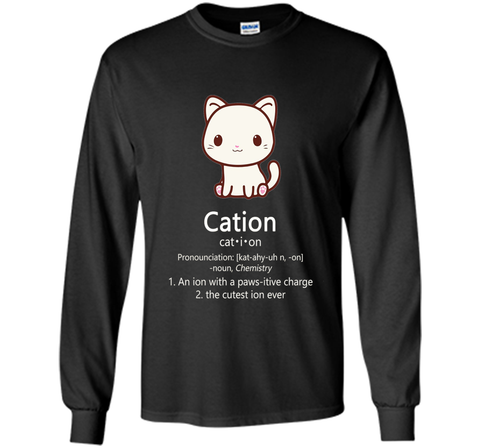 Cute Science Cat T-Shirt Kawaii Cation Chemistry Pawsitive