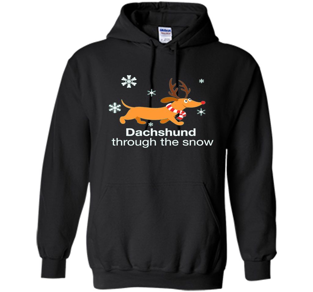 Dachshund through the snow Christmas T-Shirt