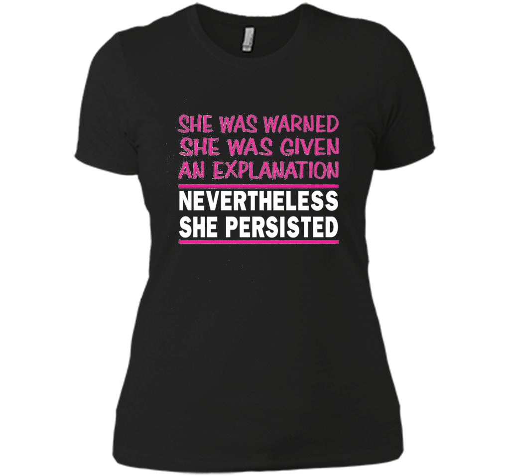 Nevertheless She Persisted T-Shirt PINK Feminist Free Speech