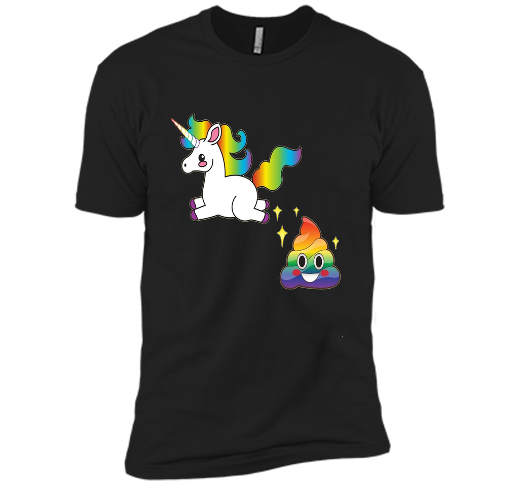 Funny Emoji Unicorn Poop T-Shirt - Cute Rainbow Sparkle Poo