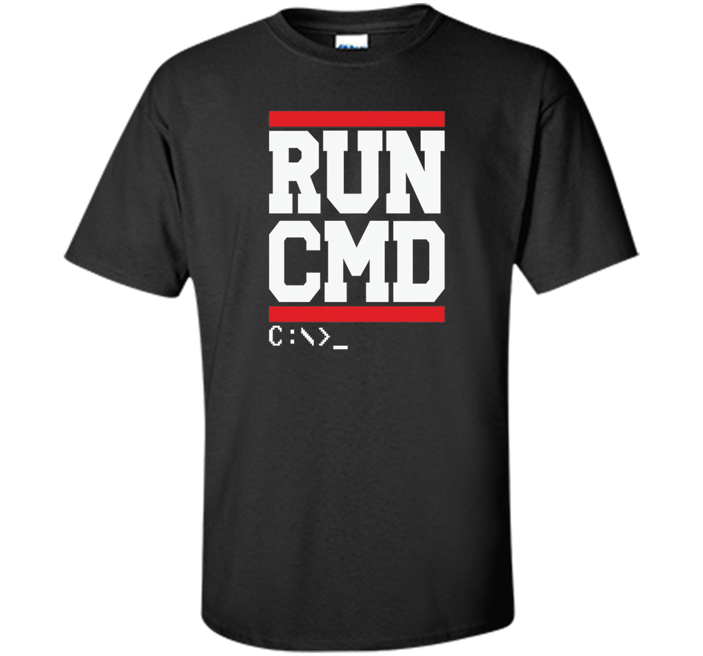Funny Software Programmer Coder shirt - RUN CMD