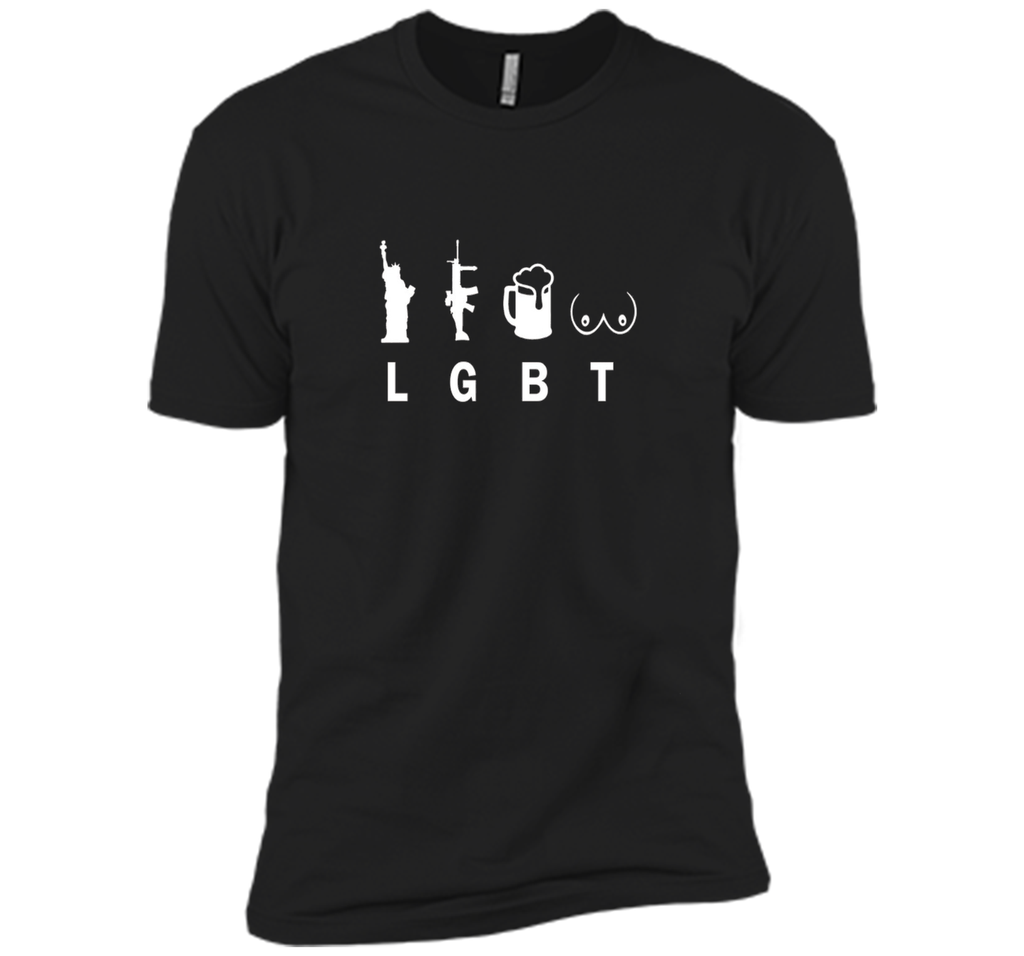 LGBT Liberty Guns Beer & Tts Second Amendment Funny T-Shirt