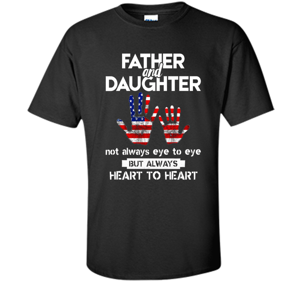 Father & Daughter ~ Father's Day T-Shirt USA US America Flag