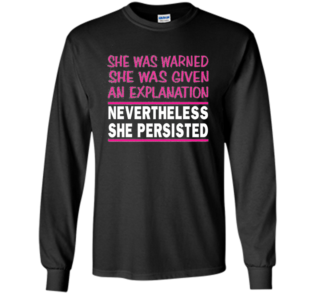 Nevertheless She Persisted T-Shirt PINK Feminist Free Speech