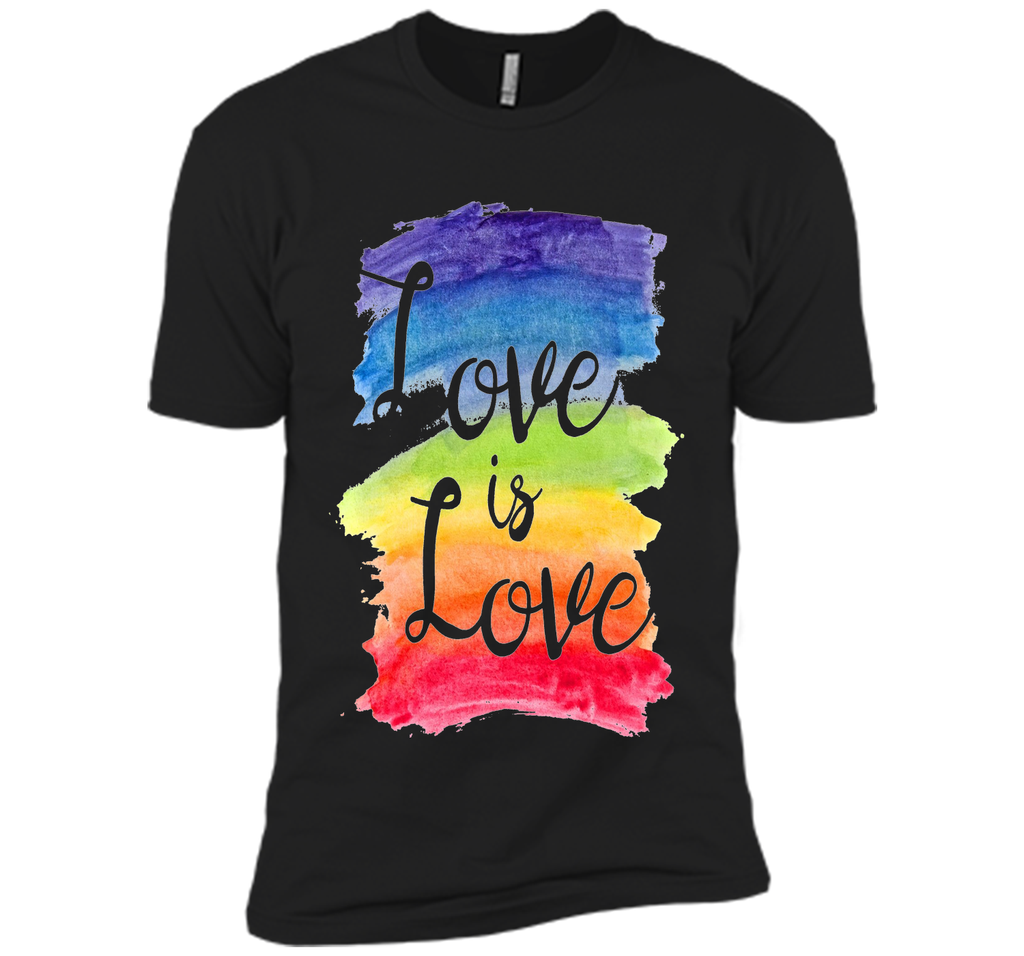 Love, Is Love Rainbow T-shirt, Gay Lesbian Pride Watercolors