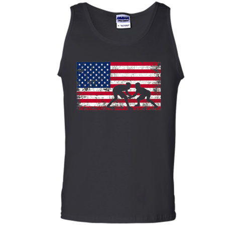 American Flag Wrestling T-shirt - Wrestling Team Gift