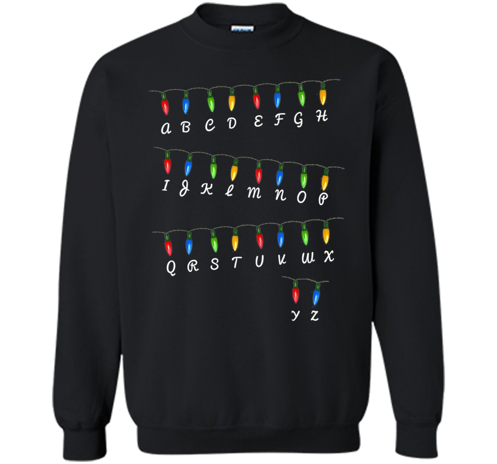 Weird Christmas Alphabet Tree Lights Holiday T-Shirt