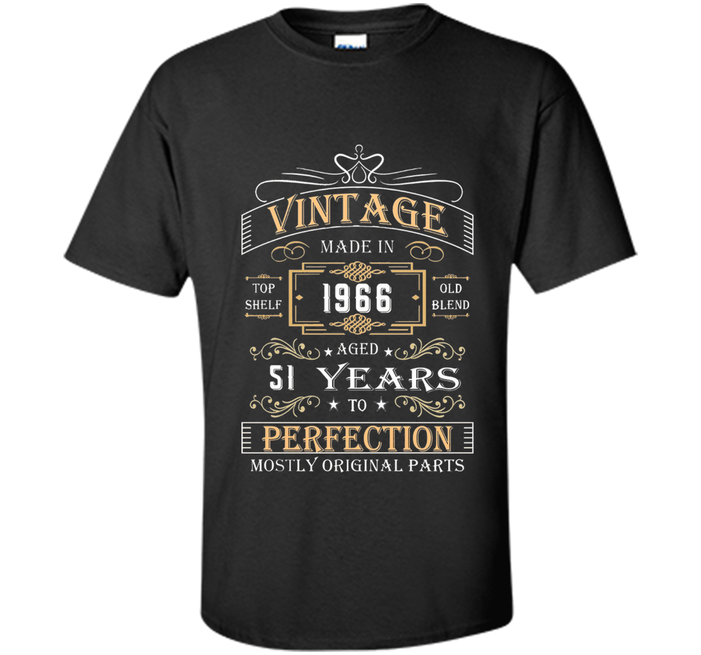 Vintage Age 51 Years 1966 Perfect 51st Birthday Gift T-Shirt
