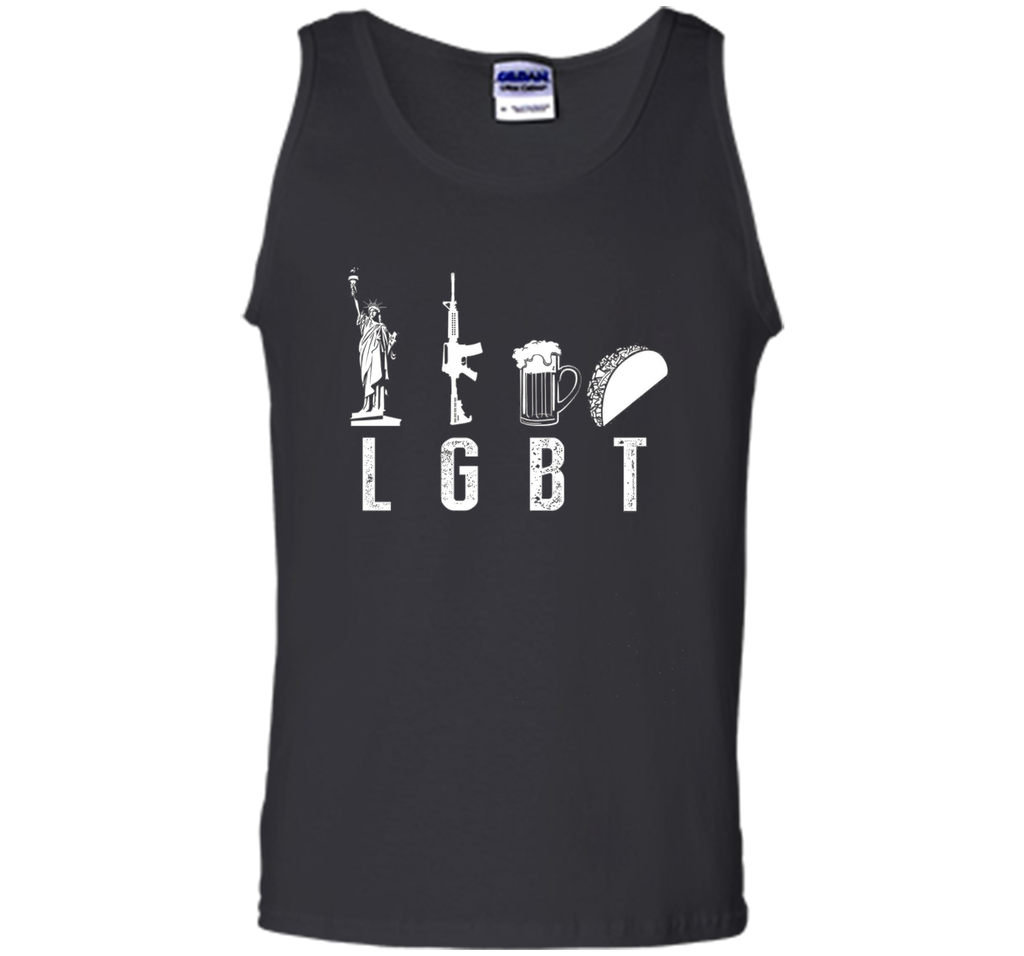 Liberty Gun Beer Funny T-shirt America - LGBT
