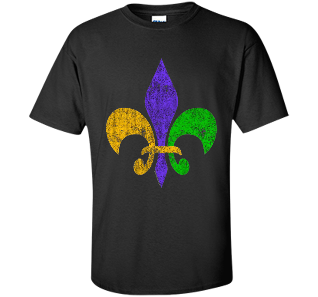 Men's Vintage Fleur-de-Lis Mardis Gras T-Shirt