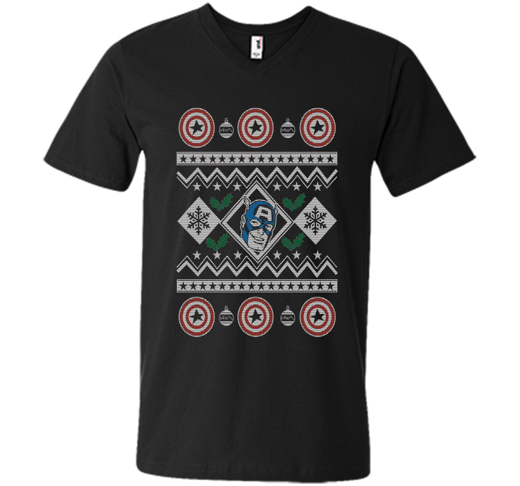 Captain America Christmas Sweater Graphic T-Shirt