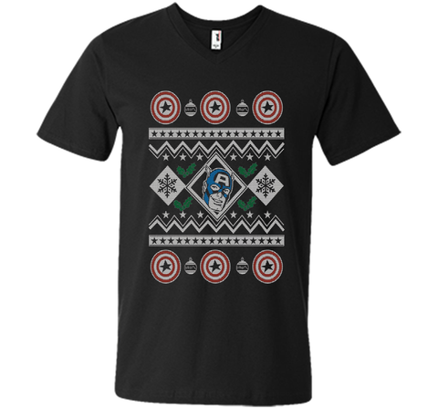Captain America Christmas Sweater Graphic T-Shirt