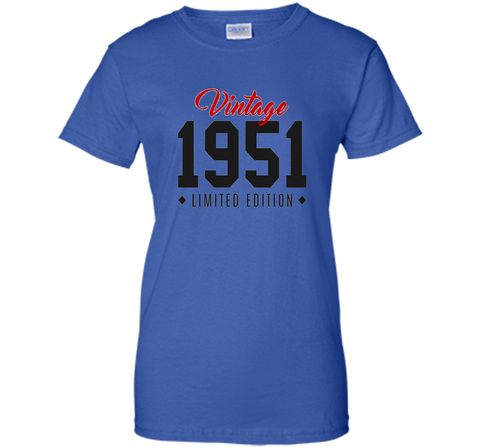 65th Birthday Gift T-Shirt Vintage 1951 Limited Edition Red